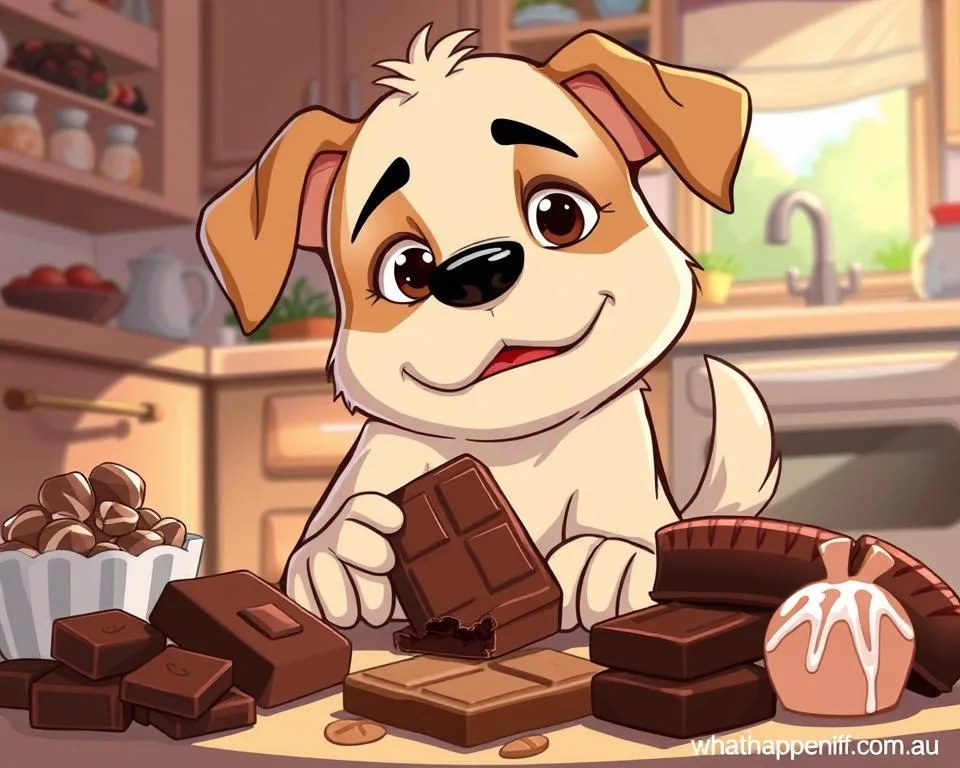 dog eats chocolate