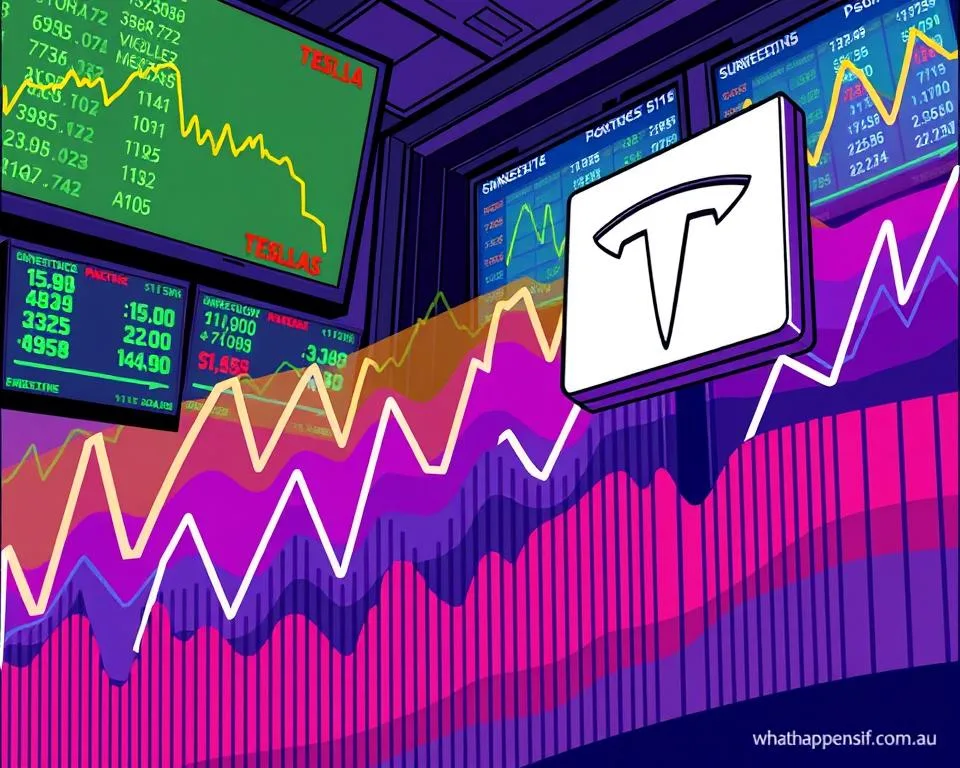 tesla stock price volatility